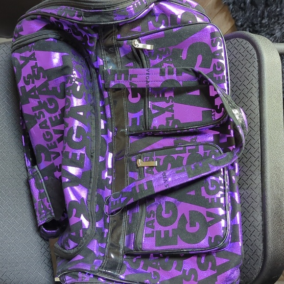 Handbags - Purple /Black Las Vegas duffle bag